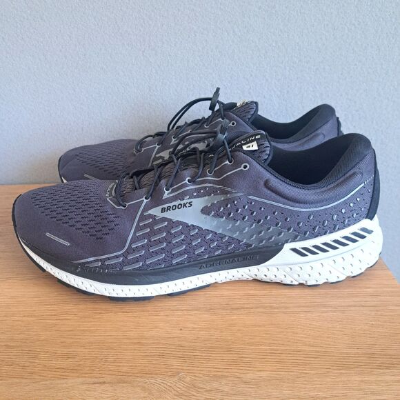 Brooks Adrenaline GTS 21 Running Shoes Mens 15 Lightweight Breathable Gray - Picture 1 of 13